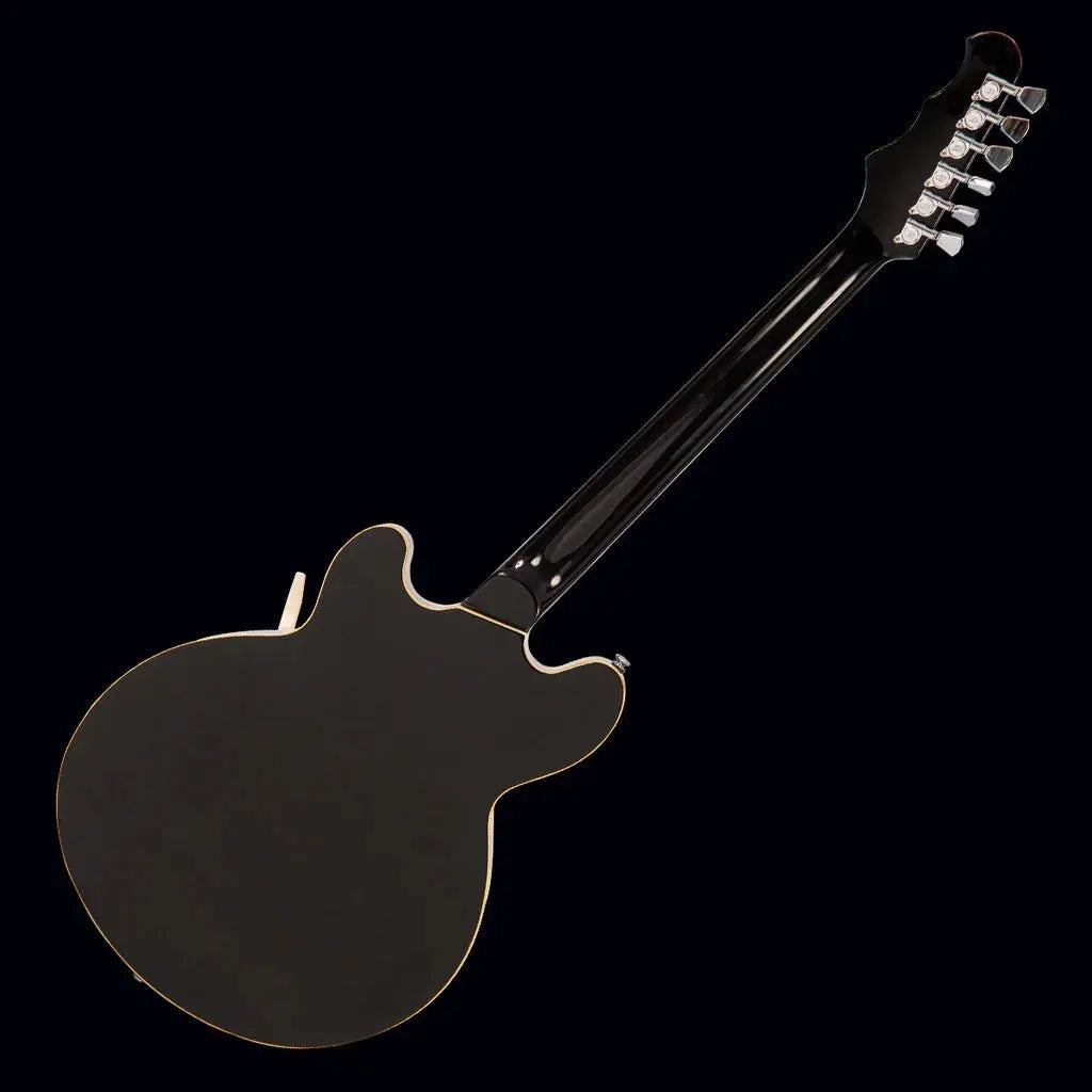 FRET KING ELISE CUSTOM WITH VIBRATO - GLOSS BLACK (Includes Our £85 Pro Setup Free) - Richards Guitars Of Stratford Upon Avon