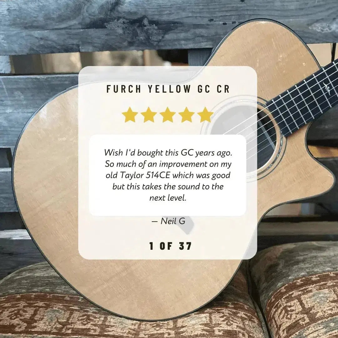 Furch Yellow Gc - CR Acoustic Guitar Including World Exclusive Inlays & Over £100 Of Added Value FREE (2025 CNR Active Upgrade Model) - Richards Guitars Of Stratford Upon Avon