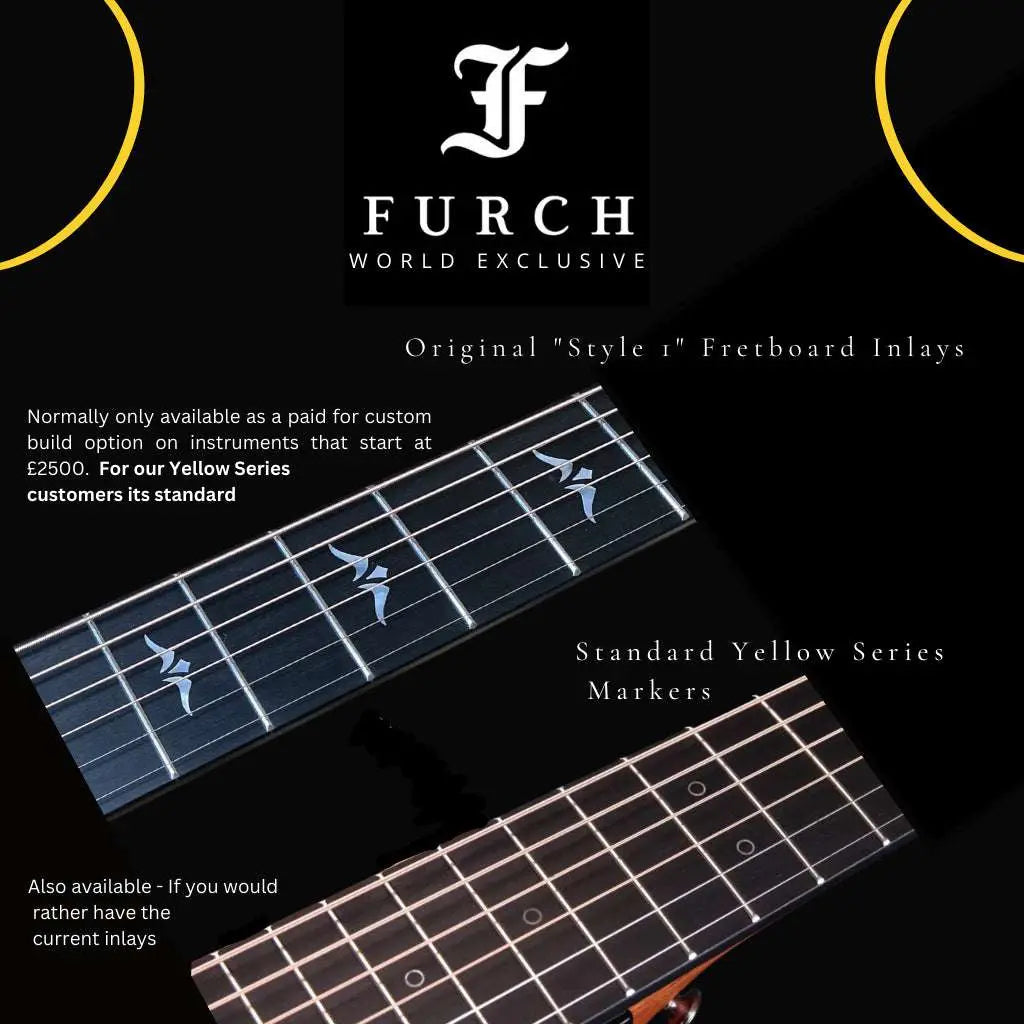 Furch Yellow Gc - CR SPA Master's Choice Grand Auditorium (cutaway) Acoustic Guitar (With Option Of Original G23CR Inlays - A Worldwde No Cost Exclusive) (2025 CNR Active Upgrade Model) - Richards Guitars Of Stratford Upon Avon