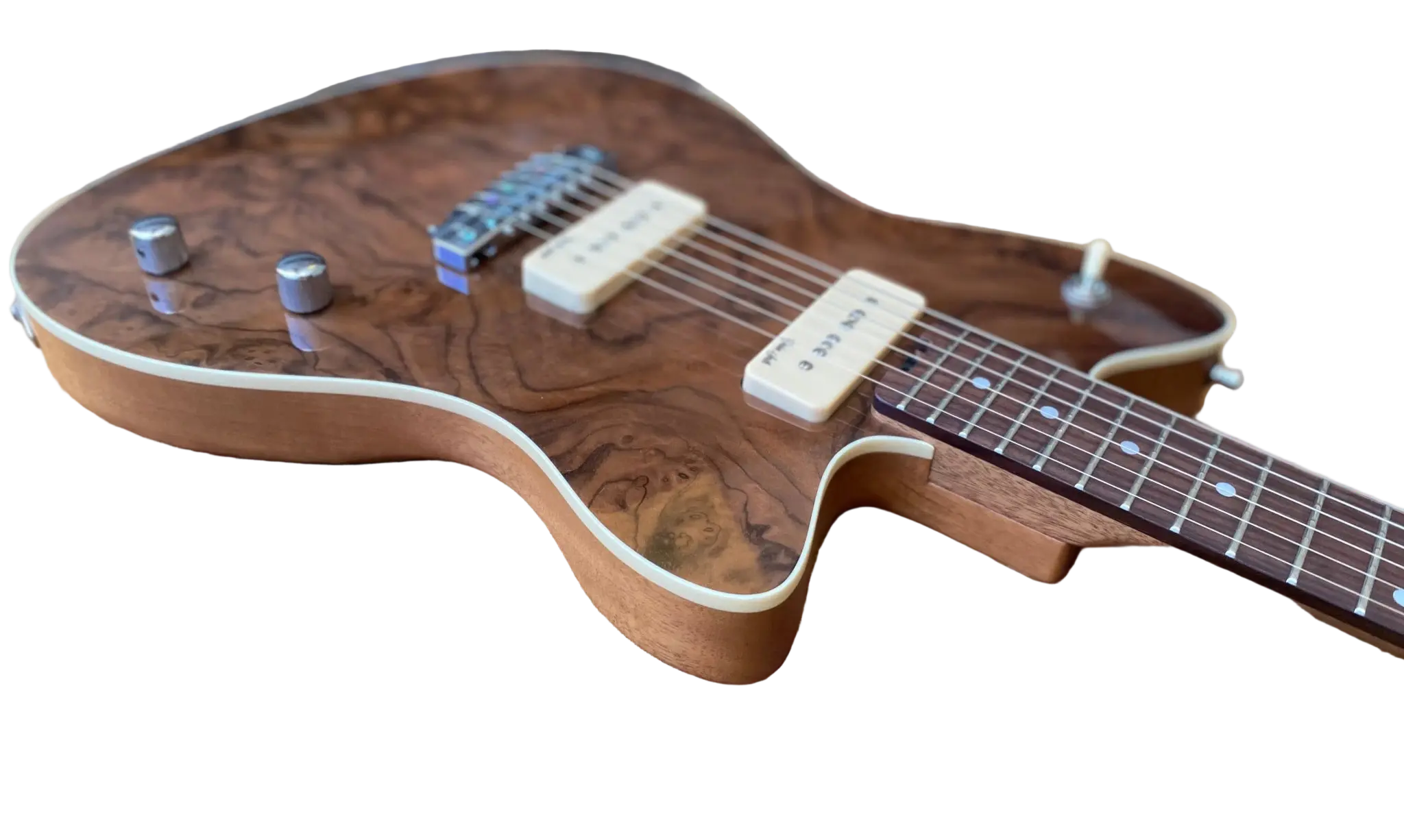 Gordon Smith Gatsby Deluxe Burled Walnut Custom - Richards Guitars Of Stratford Upon Avon