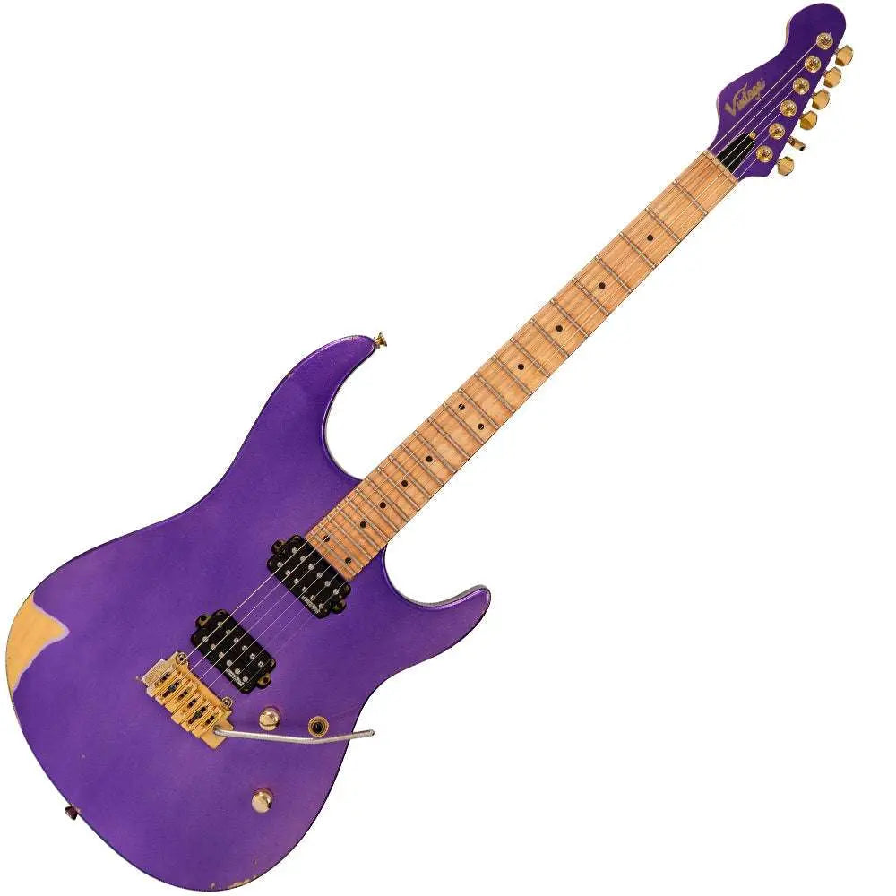 IN BUILD: - Vintage V6M24 ProShop Unique ~ Pasadena Purple - Richards Guitars Of Stratford Upon Avon