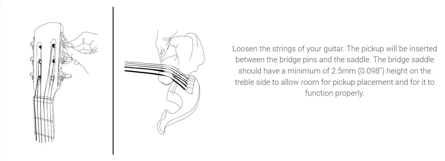 KNA SG2 SIMPLE Piezo Electro Acoustic Guitar Pickup System - NO DRILLING - NO BATTERIES - Richards Guitars Of Stratford Upon Avon