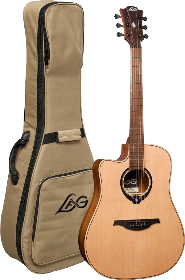 LAG HyVibe 10 H2 - Dreadnought Cutaway Electro Lefty - Richards Guitars Of Stratford Upon Avon