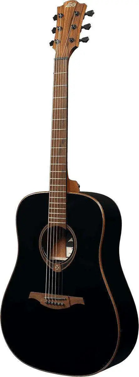 LAG TRAMONTANE 118 T118D - BLK DREADNOUGHT BLACK - Richards Guitars Of Stratford Upon Avon