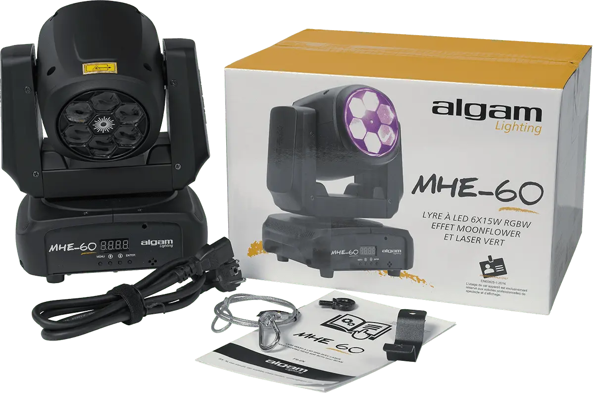 MHE60 LED 6 X 15W RGBW + LASER - Richards Guitars Of Stratford Upon Avon
