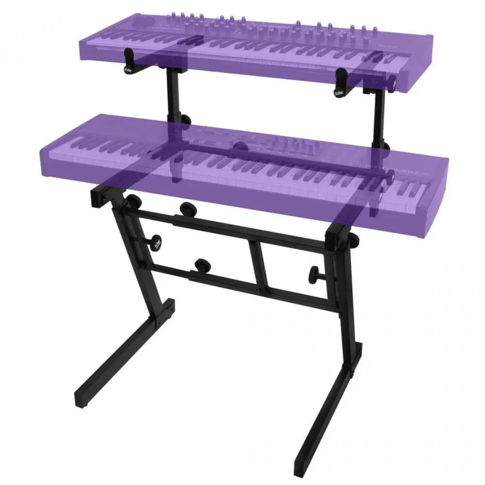 On - Stage Pro Heavy - Duty Folding - Z Keyboard Stand w/2nd Tier - Richards Guitars Of Stratford Upon Avon
