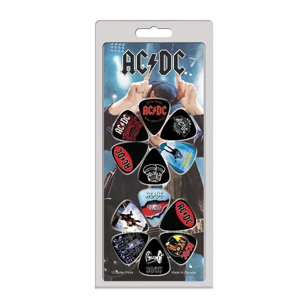 Perri's 12 Pick Pack ~ AC/DC - Richards Guitars Of Stratford Upon Avon