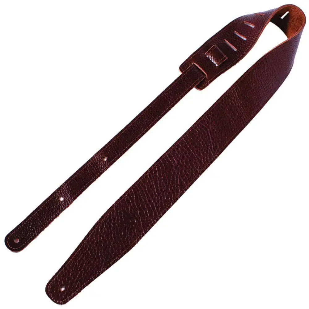 Perri's Easy Slide Saddle Leather Strap ~ Brown - Richards Guitars Of Stratford Upon Avon