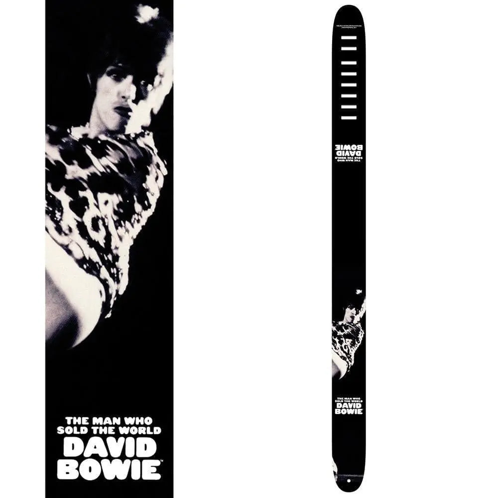 Perri's Leather Guitar Strap ~ David Bowie ~ The Man Who Sold The World - Richards Guitars Of Stratford Upon Avon
