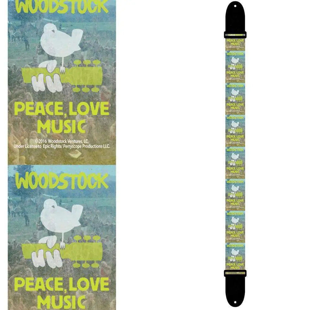 Perri's Licensed Polyester Guitar Strap ~ Woodstock - Richards Guitars Of Stratford Upon Avon