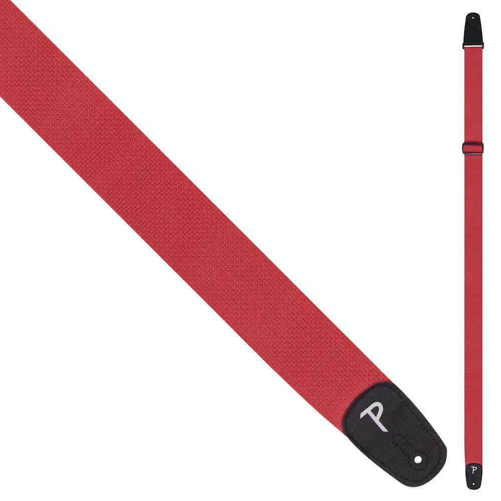 Perri's Polyester Pro Guitar Strap ~ Red - Richards Guitars Of Stratford Upon Avon