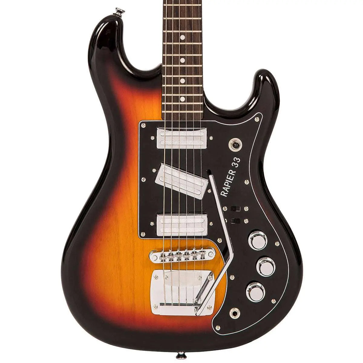Rapier 33 Electric Guitar ~ 3 Tone Sunburst - Richards Guitars Of Stratford Upon Avon