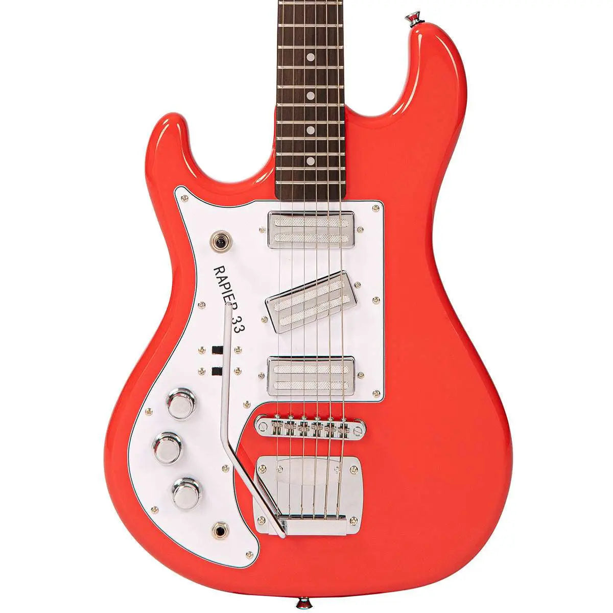 Rapier 33 Electric Guitar ~ Left Handed Fiesta Red - Richards Guitars Of Stratford Upon Avon