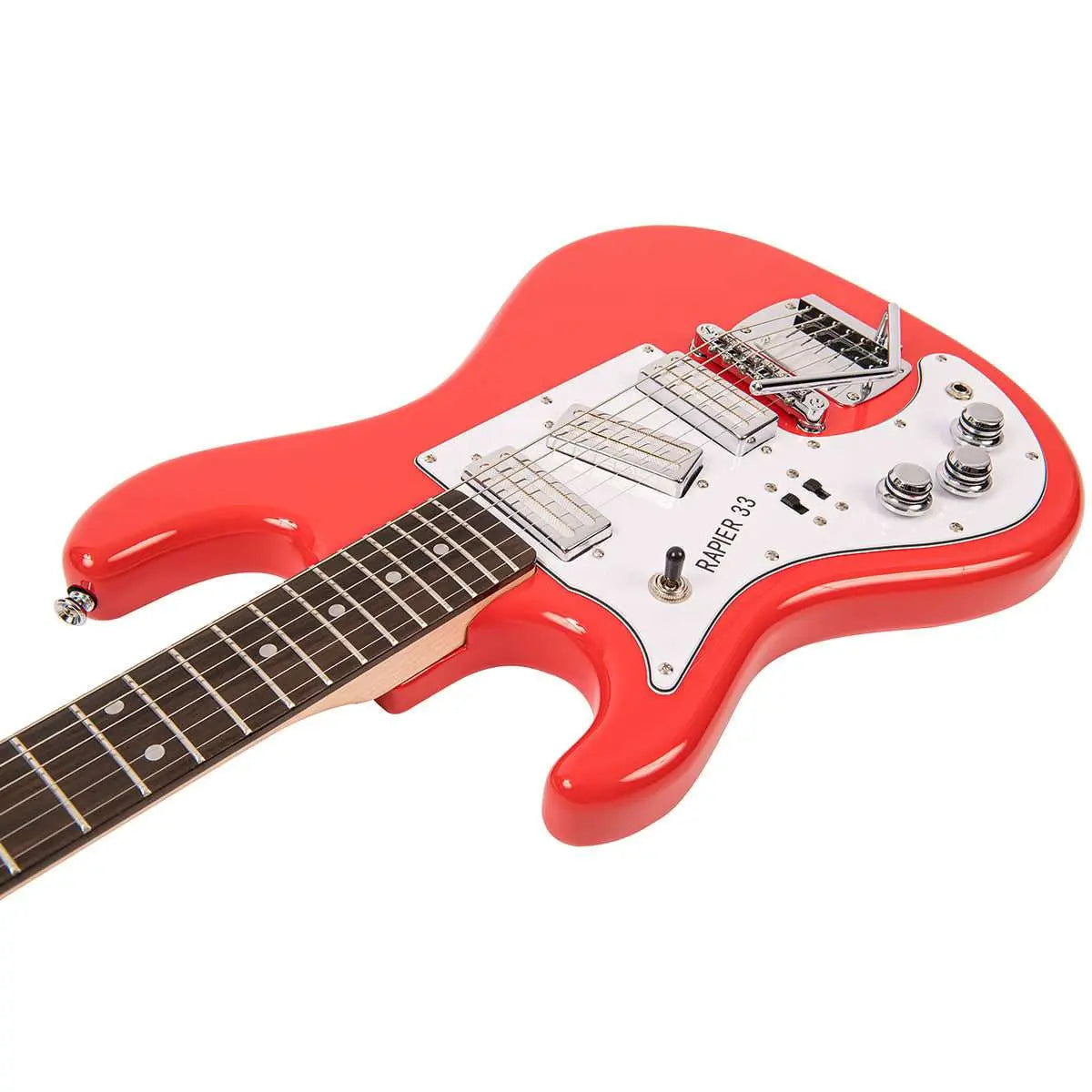 Rapier 33 Electric Guitar ~ Left Handed Fiesta Red - Richards Guitars Of Stratford Upon Avon