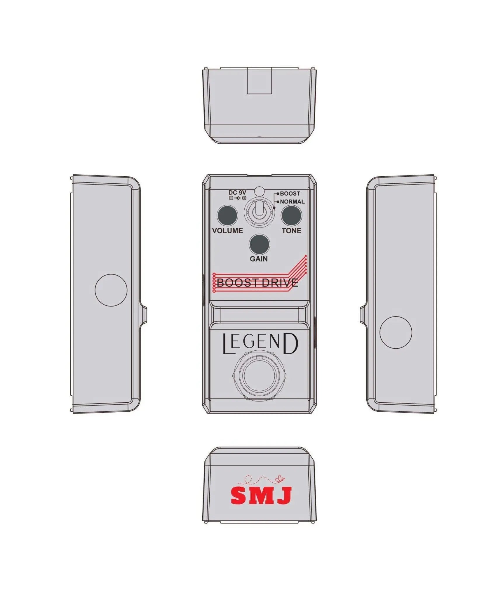 SMJ LEGEND Series Boost Drive Pedal - Richards Guitars Of Stratford Upon Avon
