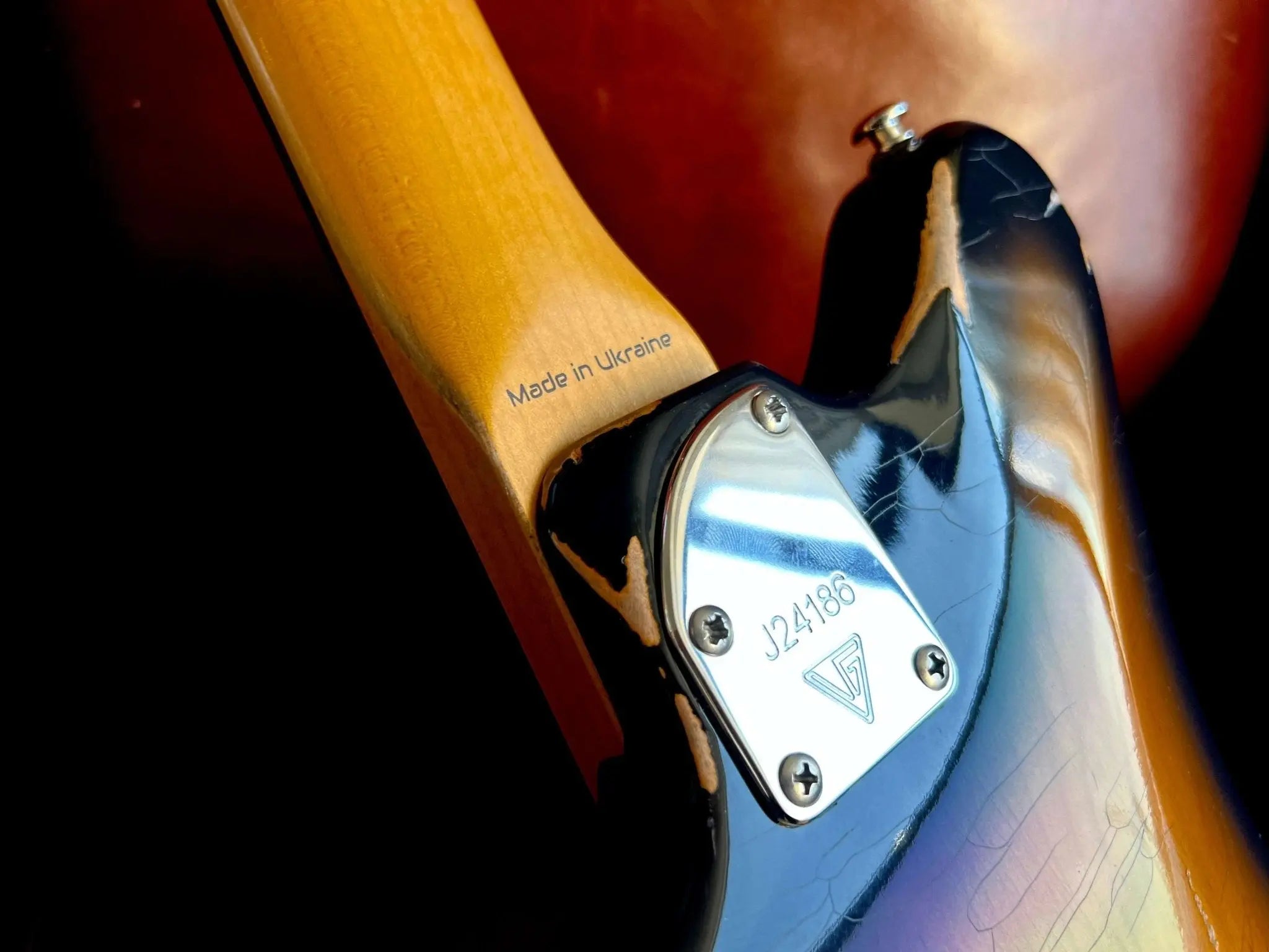 Valiant Jupiter Sunburst Distressed Mastery - With Stainless Steel Frets Upgrade - Ultimate Luxury Hand Crafted Electic Guitar - Richards Guitars Of Stratford Upon Avon