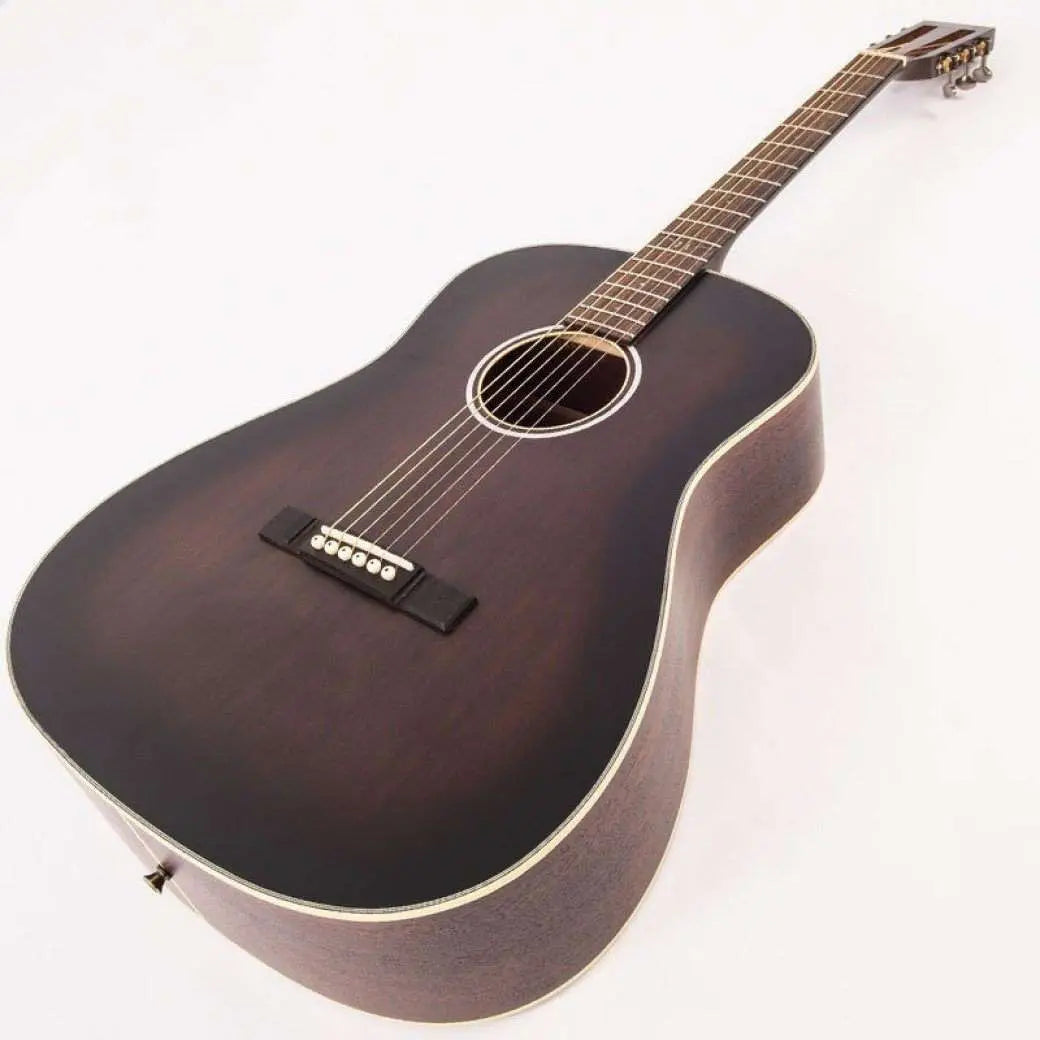 Vintage* V660AQ Historic Series 'Drop Shoulder' Acoustic Guitar ~ Aged Finish - Richards Guitars Of Stratford Upon Avon