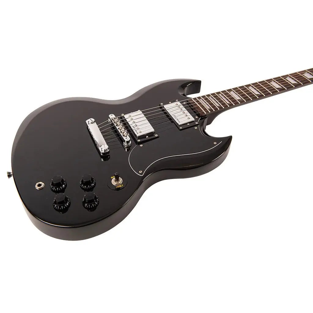 Vintage V69 Coaster Series Electric Guitar Pack ~ Gloss Black - Richards Guitars Of Stratford Upon Avon
