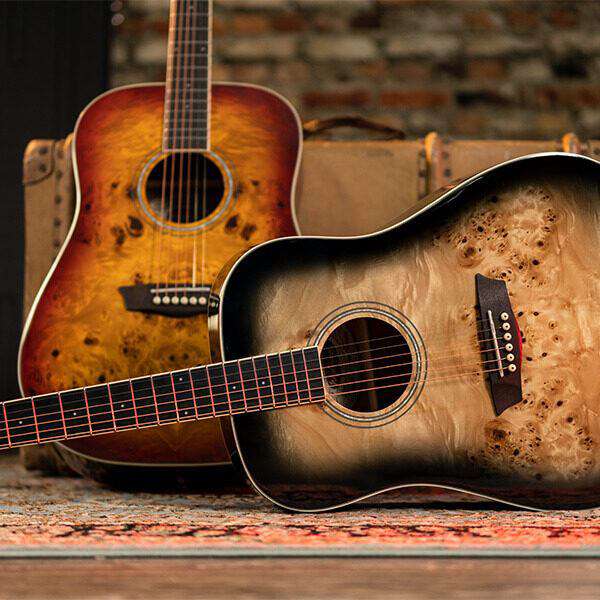 Washburn BURL D - Dreadnought - Black Fade Acoustic Guitar - Richards Guitars Of Stratford Upon Avon