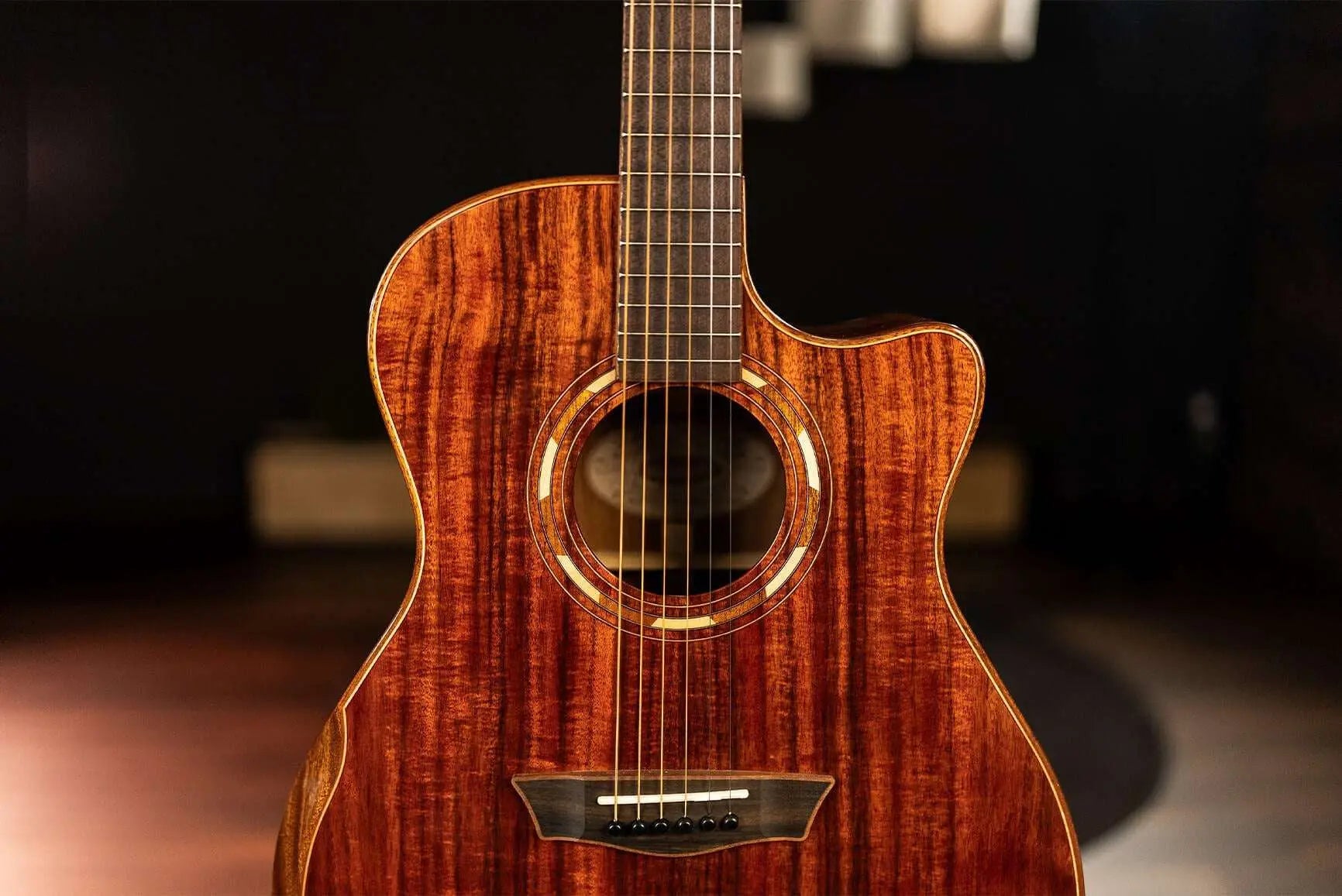 Washburn G55CE KOA w/ CASE - Grand Auditorium - Natural Electro Acoustic Guitar - Richards Guitars Of Stratford Upon Avon