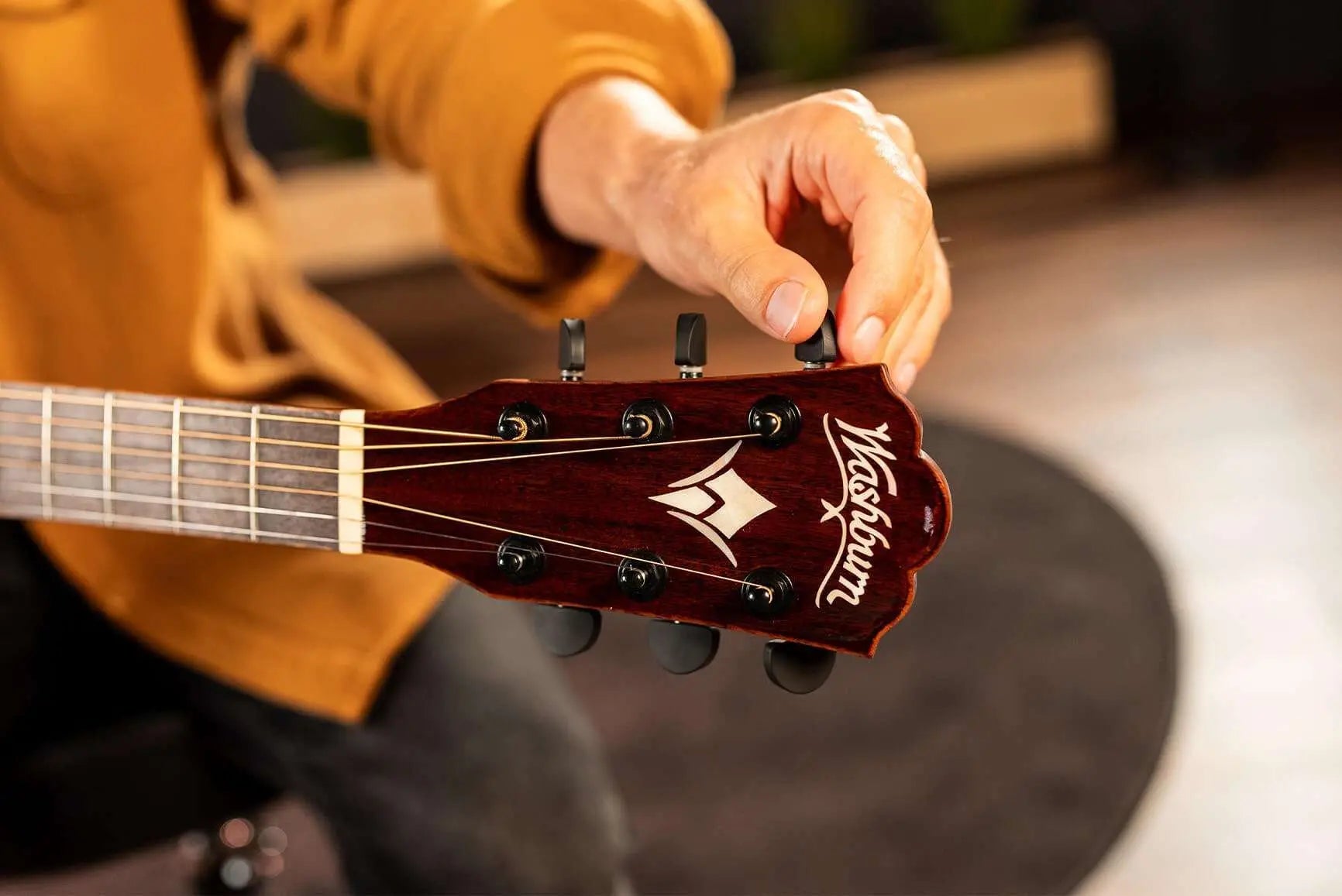 Washburn G55CE KOA w/ CASE - Grand Auditorium - Natural Electro Acoustic Guitar - Richards Guitars Of Stratford Upon Avon
