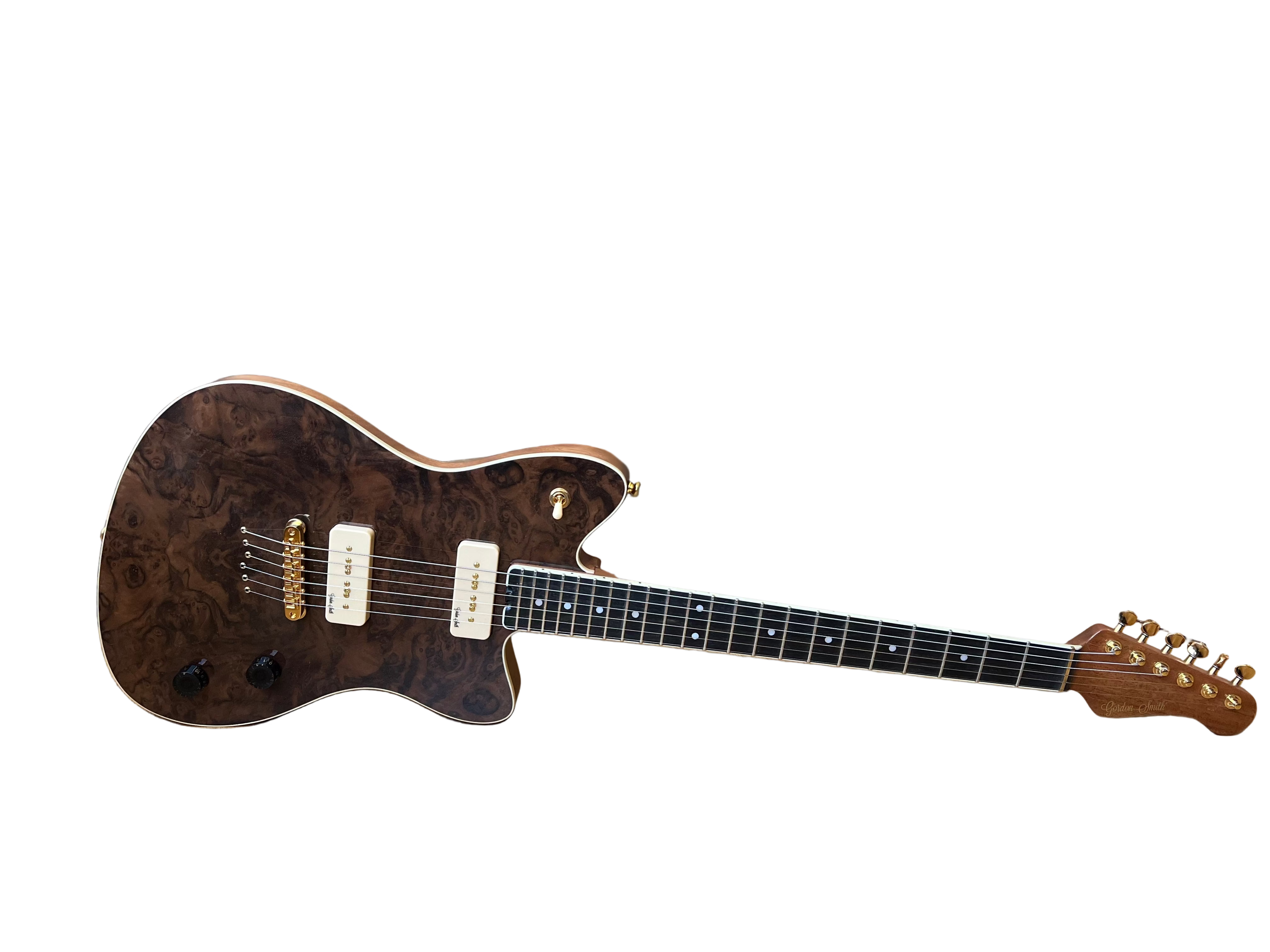 Gordon Smith Gatsby Deluxe Burled Walnut Custom, Electric Guitar for sale at Richards Guitars.
