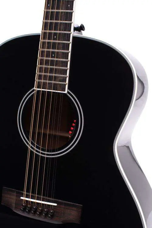 Auden Black Austin Mahogany 12 String. - Richards Guitars Of Stratford Upon Avon
