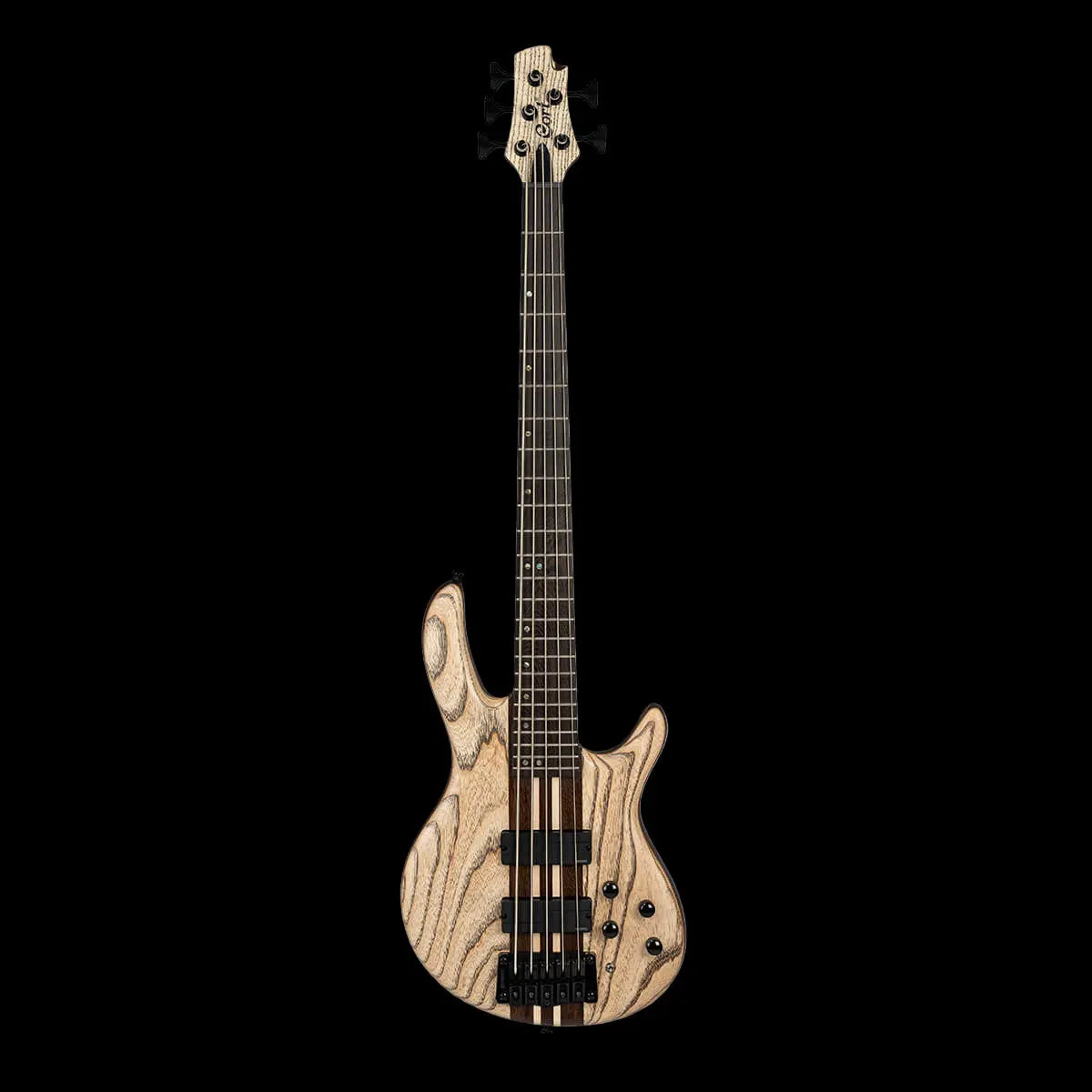 Cort A5 Ultra Ash, Etched Naturalural Black w/case Bass Guitar - Richards Guitars Of Stratford Upon Avon