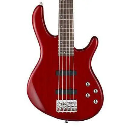 Cort Action Bass V Plus Trans Red - Richards Guitars Of Stratford Upon Avon