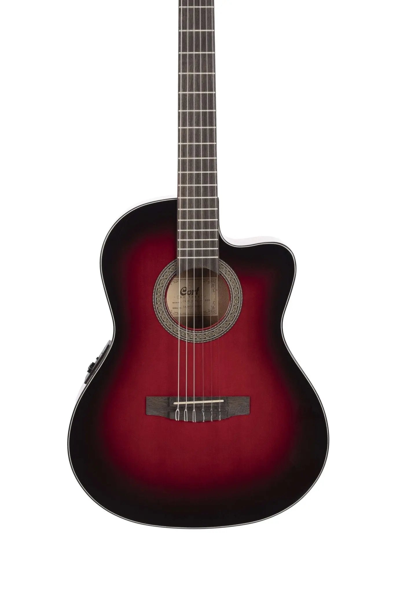 Cort Jade E Nylon Burgundy Red Burst - Richards Guitars Of Stratford Upon Avon