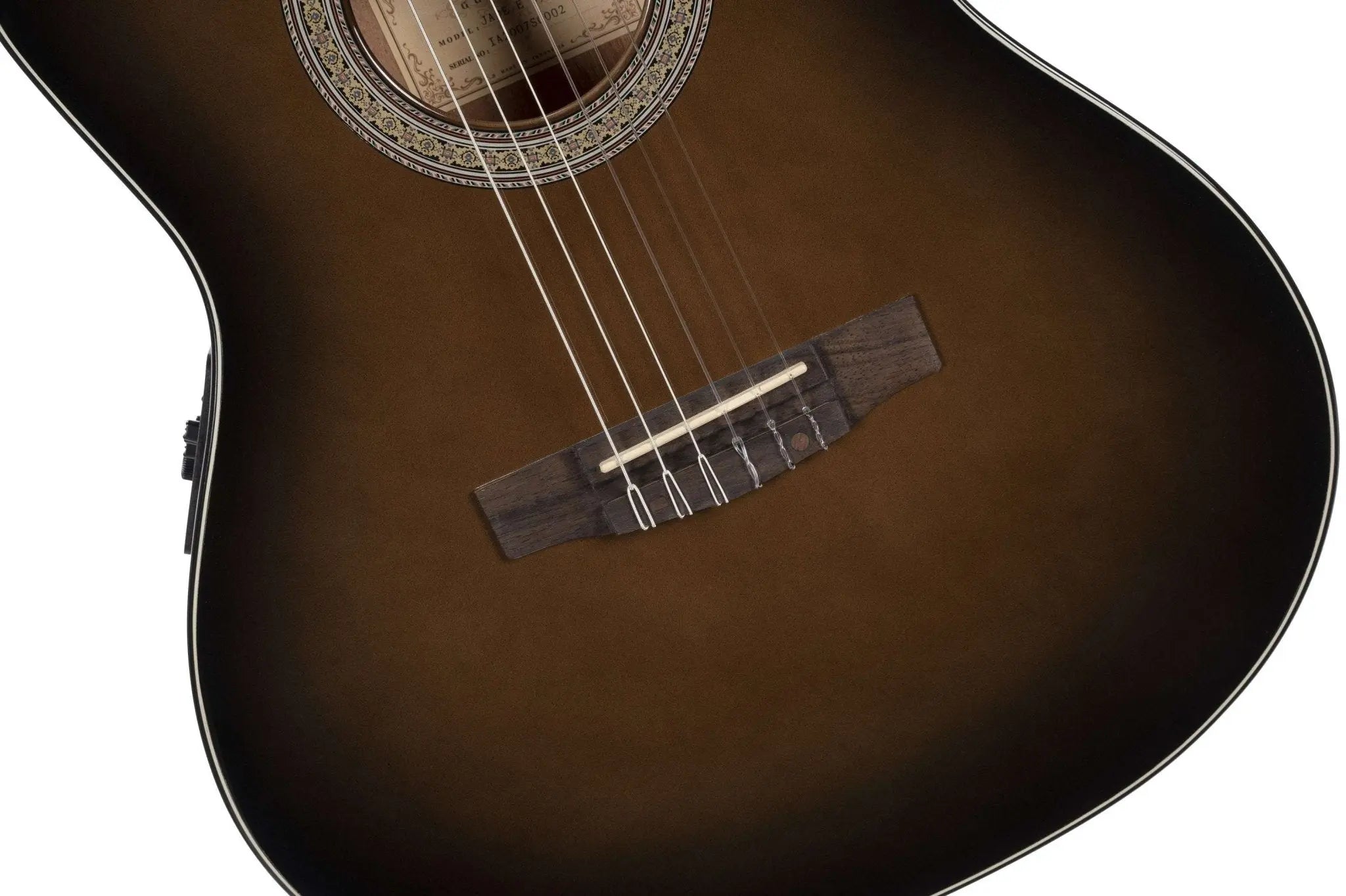 Cort Jade E Nylon Dark Brown Burst - Richards Guitars Of Stratford Upon Avon