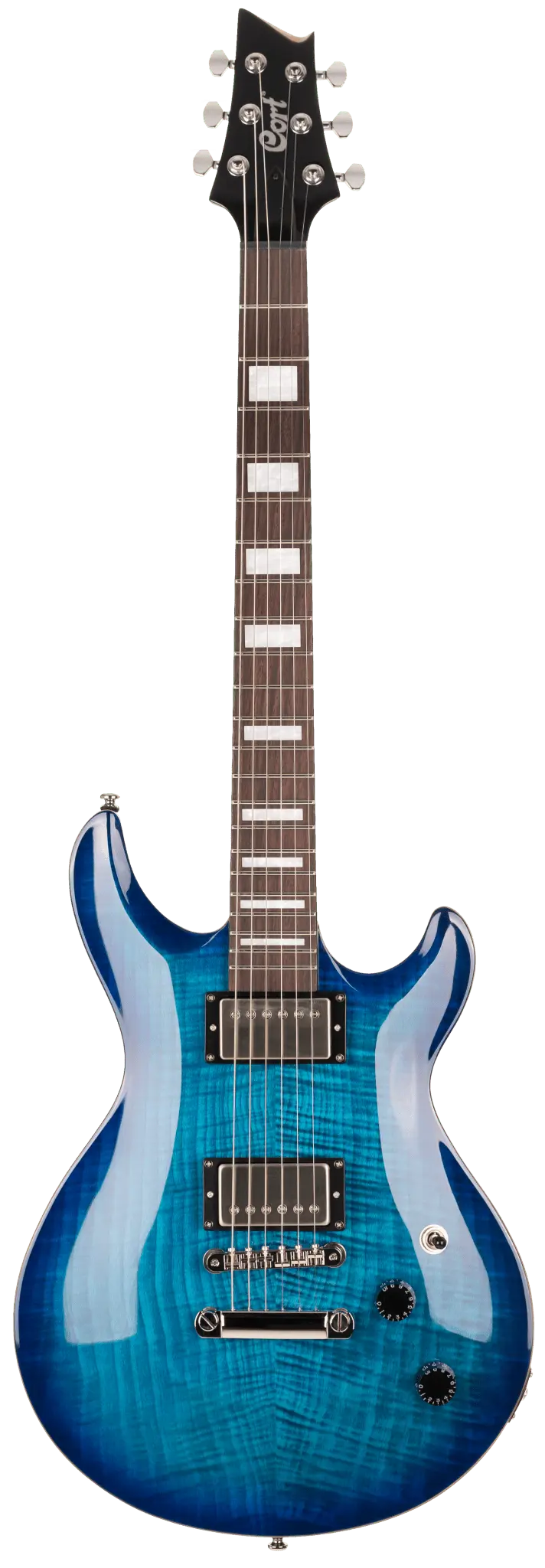 Cort M600BB Blue Burst. Awesome Set Neck Electric Guitar For PRS Lovers. Top Recommendation. - Richards Guitars Of Stratford Upon Avon