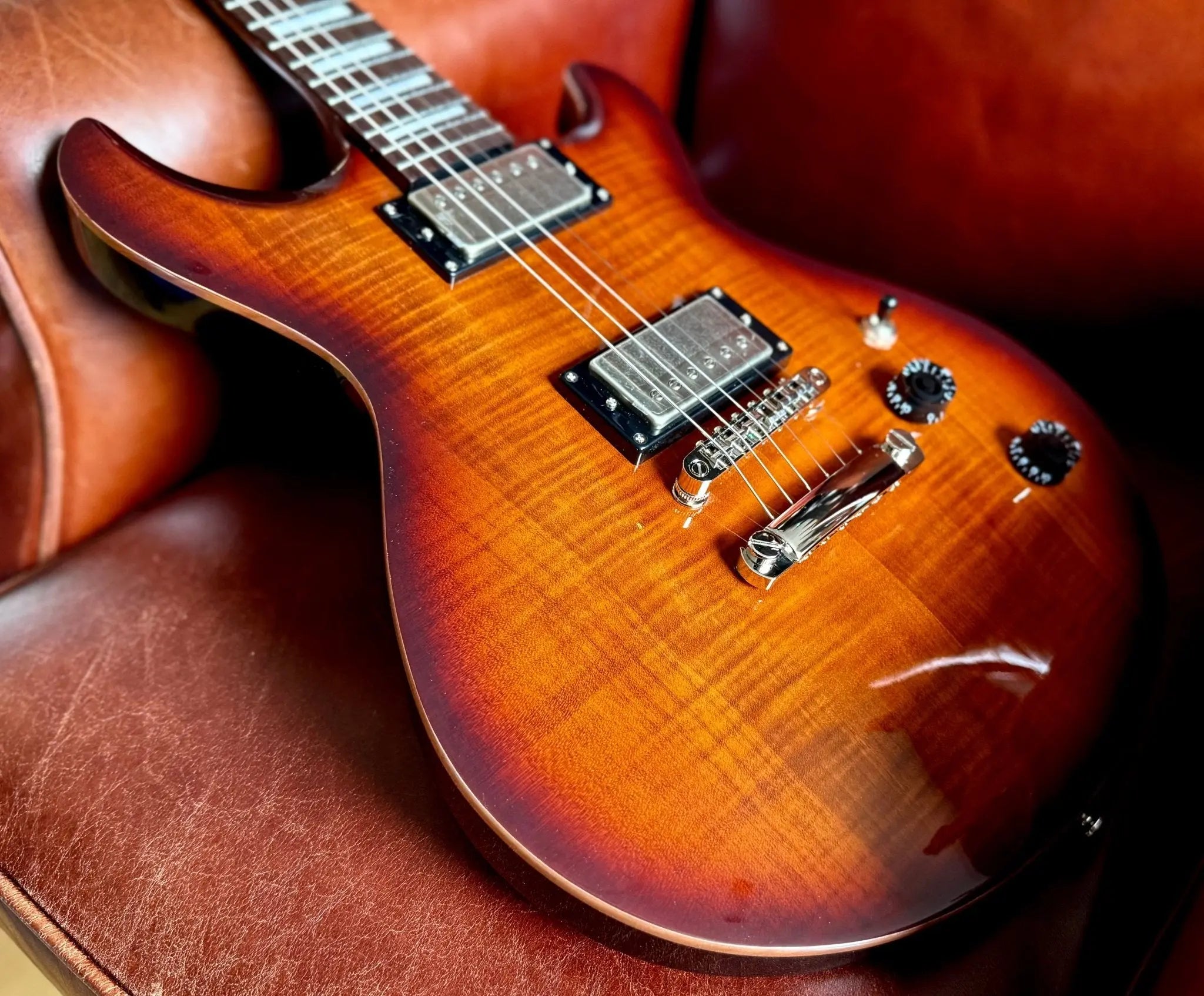 Cort M600TSB Tobacco Sunburst. Awesome Set Neck Electric Guitar For PRS Lovers. Top Recommendation - Richards Guitars Of Stratford Upon Avon