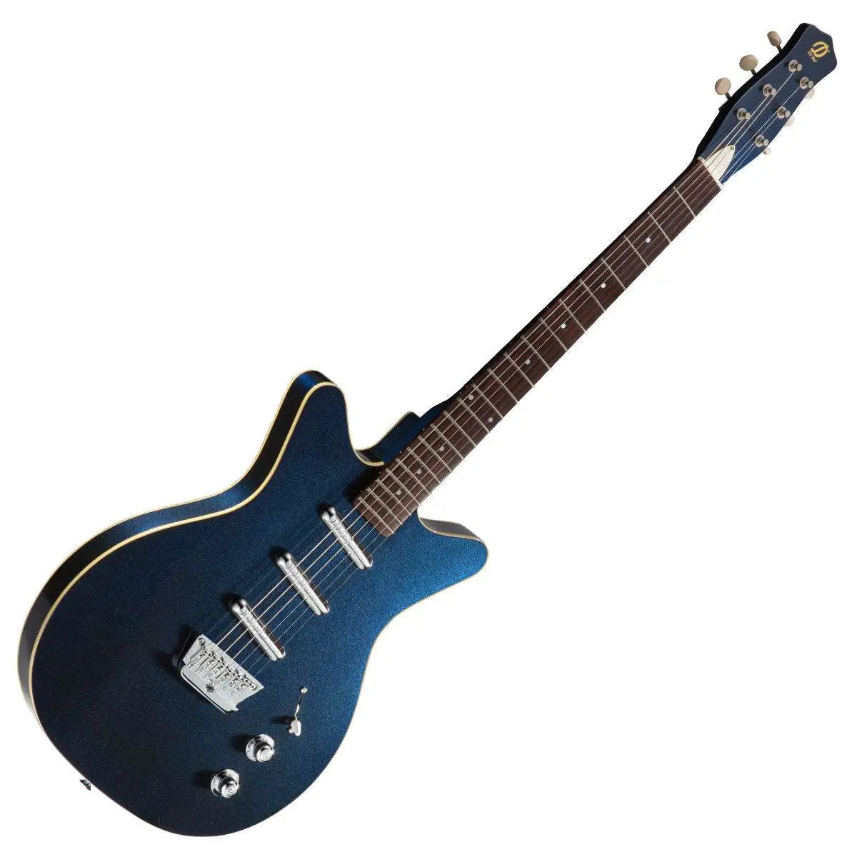 Danelectro Triple Divine Guitar ~ Metallic Blue - Richards Guitars Of Stratford Upon Avon