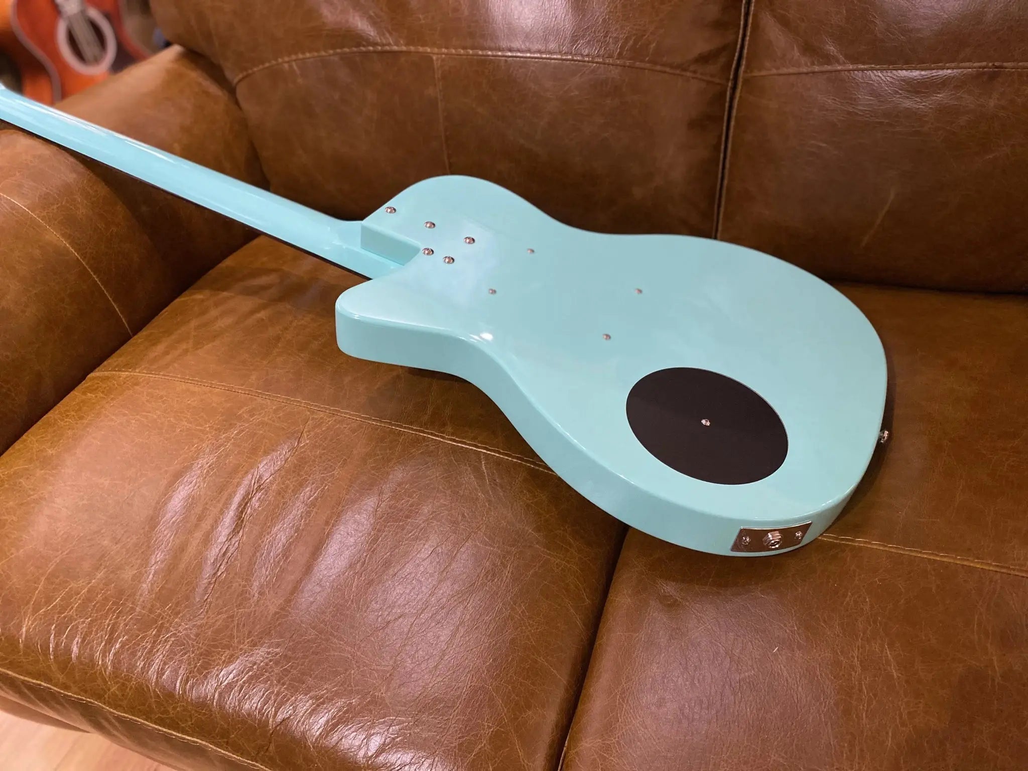 Danelectro Vintage '56 Baritone Guitar ~ Dark Aqua - Richards Guitars Of Stratford Upon Avon