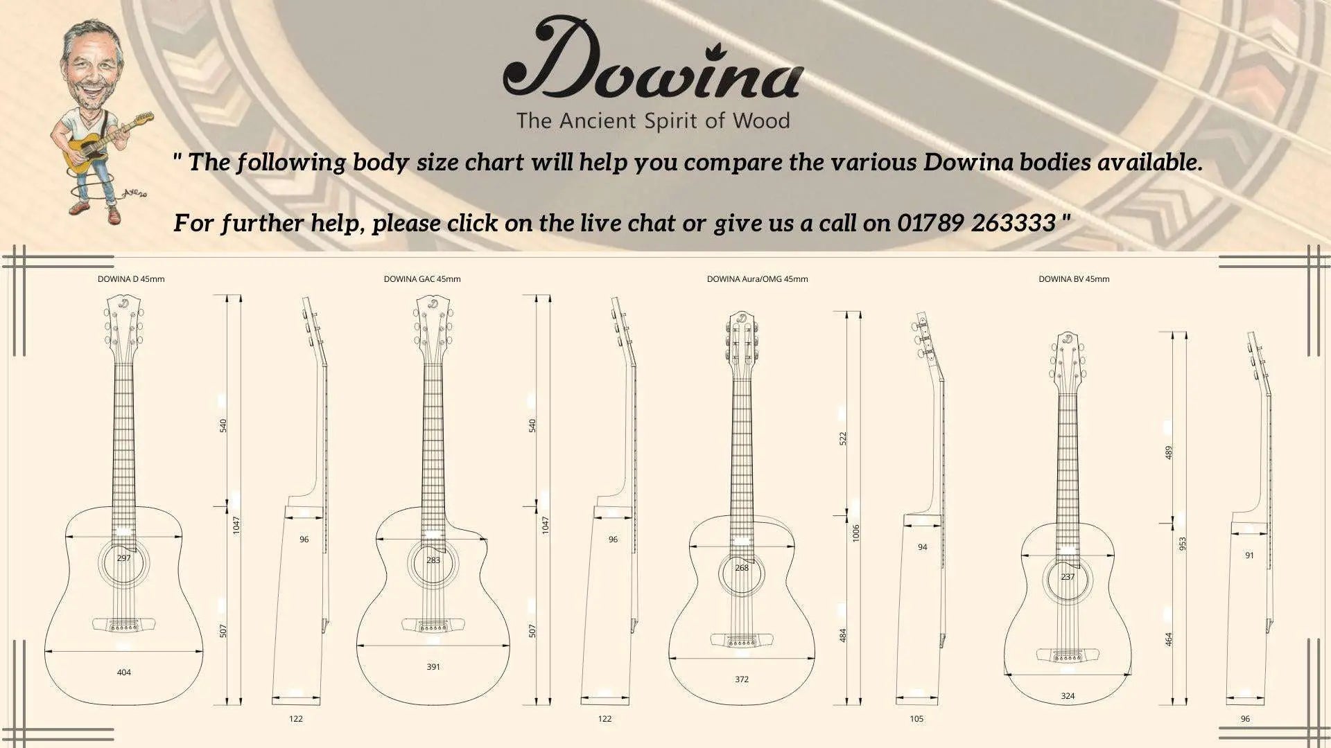 Dowina Mahogany OMG Spruce. OM Body Acoustic Guitar - Richards Guitars Of Stratford Upon Avon