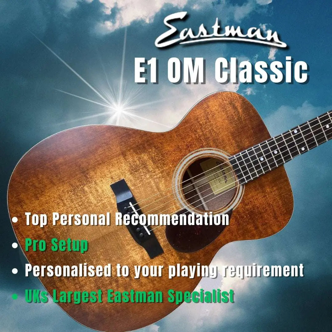 Eastman E1 OM CLASSIC Inc Premium Eastman Gigbag (Price inc. Custom Pro Setup Package) - Richards Guitars Of Stratford Upon Avon