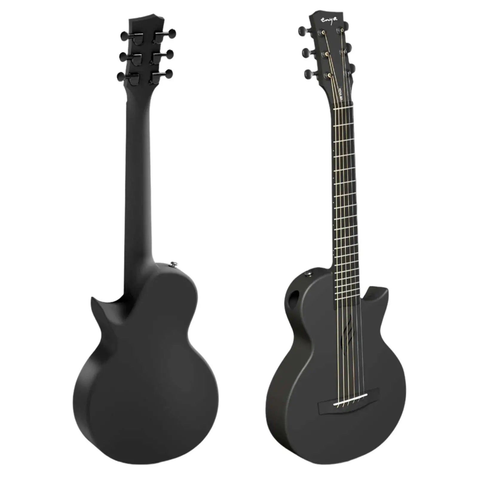 Enya Nova Go Mini Black Carbon fibre Less Than 1/2 Size Acoustic Guitar! - Richards Guitars Of Stratford Upon Avon