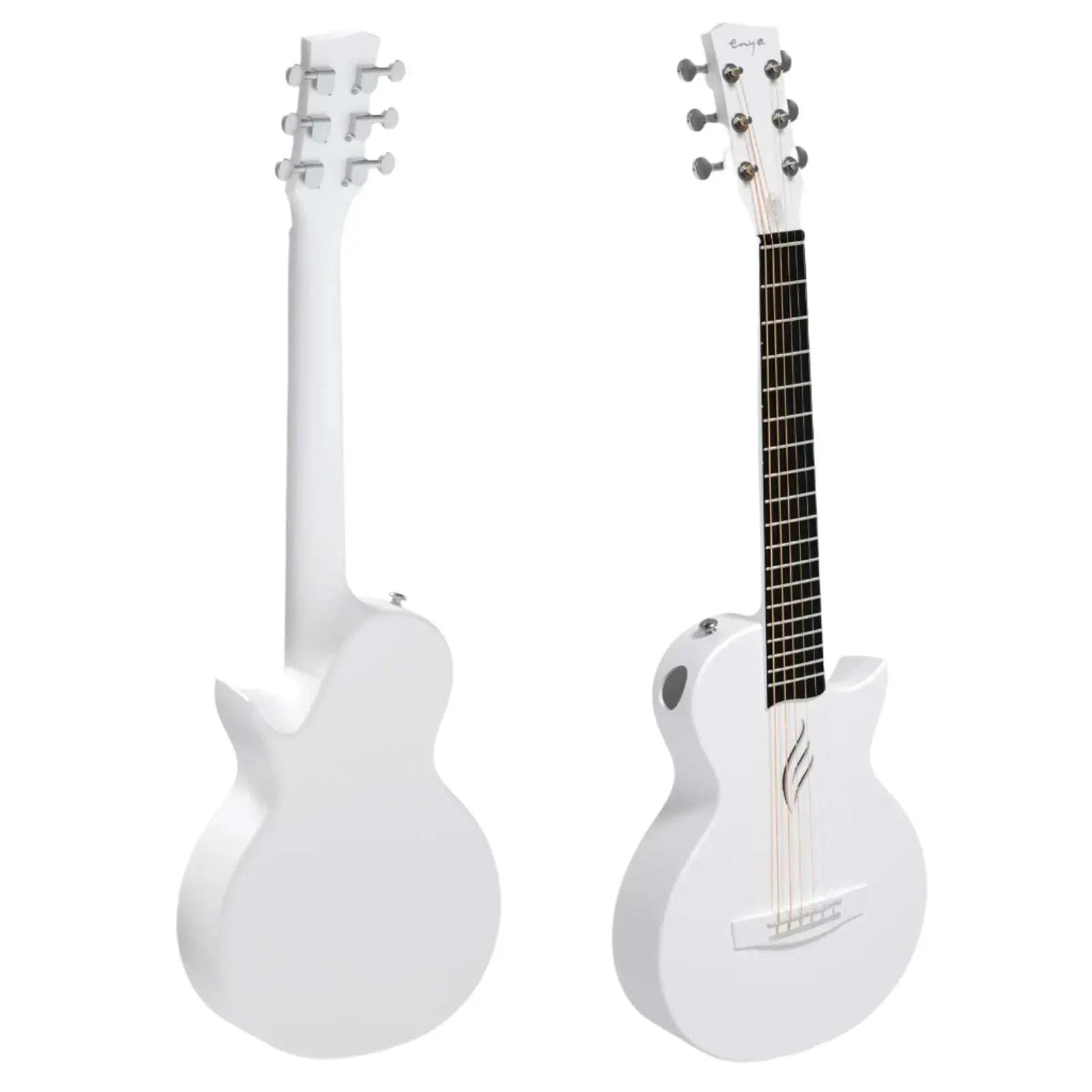 Enya Nova GO Mini White Carbon fibre guitar - Richards Guitars Of Stratford Upon Avon