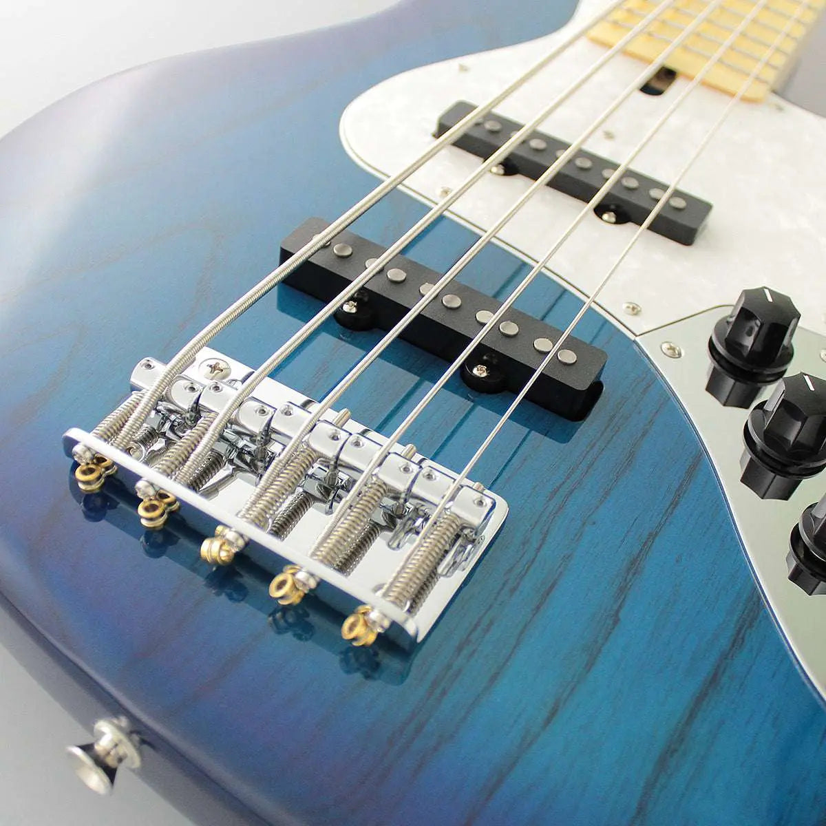 FGN Guitars Neoclassic JB 100M Ash 5 String SBB See Thru Blue Burst - Richards Guitars Of Stratford Upon Avon