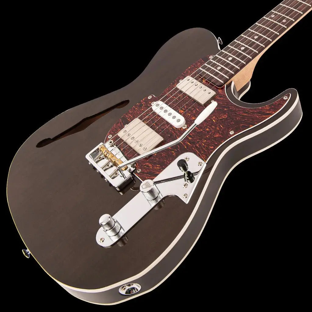 FRET KING COUNTRY SQUIRE SEMITONE DELUXE - THRU BLACK (Includes Our £85 Pro Setup Free) - Richards Guitars Of Stratford Upon Avon