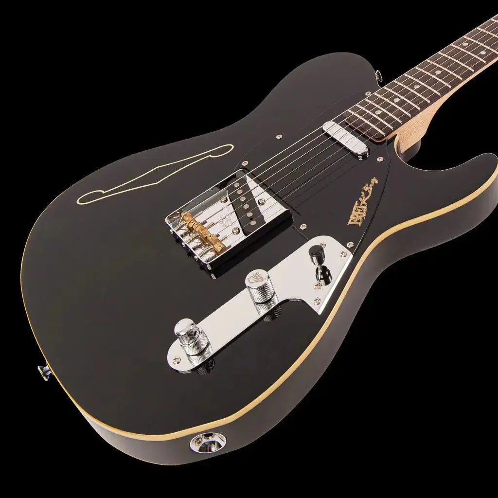 FRET KING COUNTRY SQUIRE STEALTH - GLOSS BLACK (Includes Our £85 Pro Setup Free) - Richards Guitars Of Stratford Upon Avon