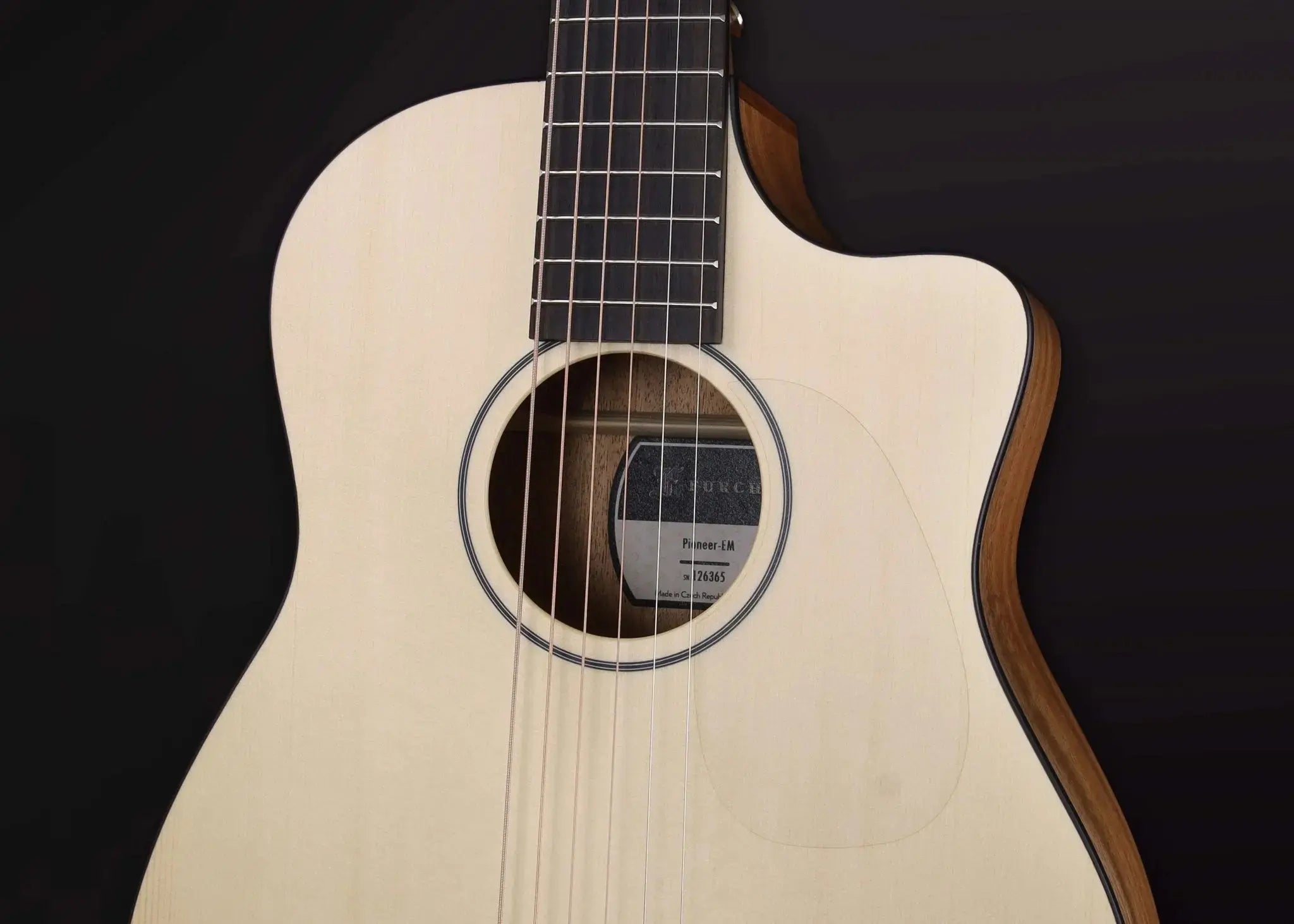Furch Pioneer EM Left Handed: Engelmann spruce top with African mahogany back and sides. (Furch Mini / Travel Guitar) (2025 CNR Active Upgrade Model) Left Handed - Richards Guitars Of Stratford Upon Avon