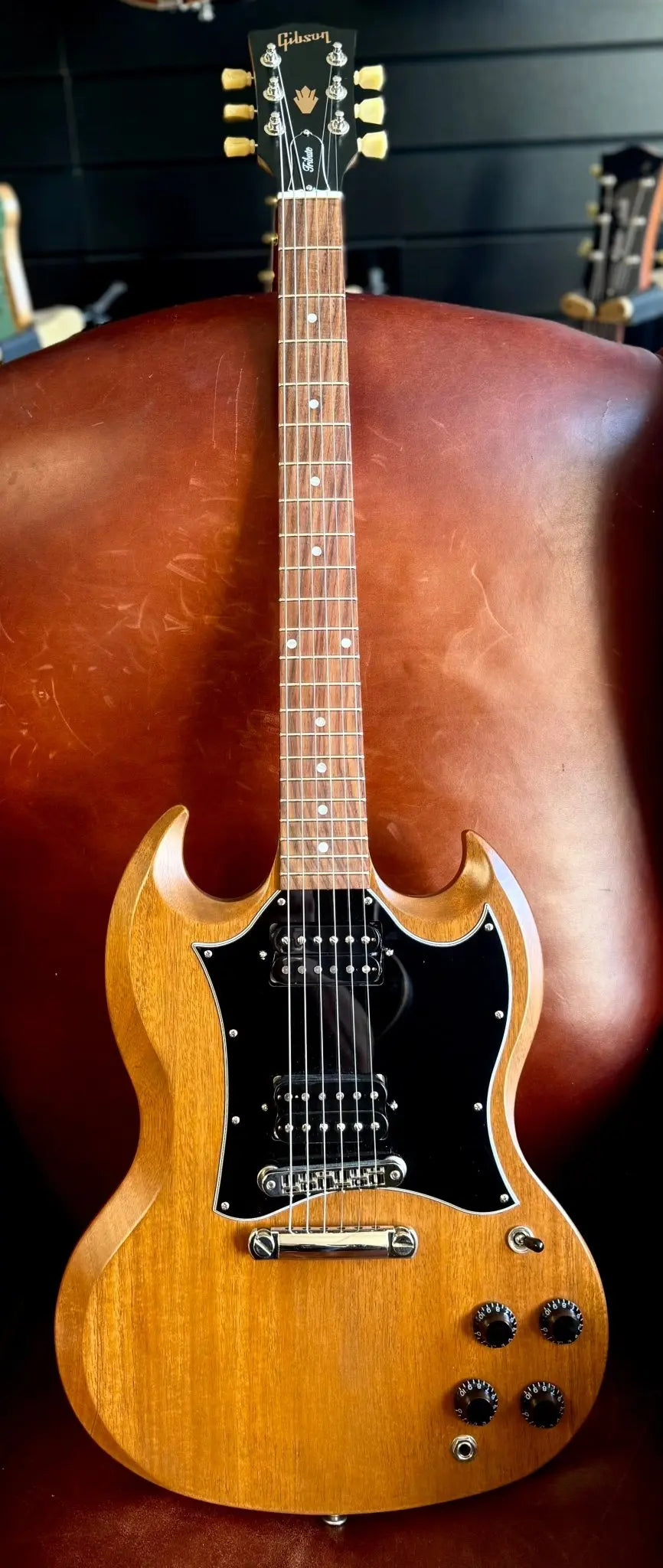 Gibson Tribute SG in Natural Walnut (used) - Richards Guitars Of Stratford Upon Avon