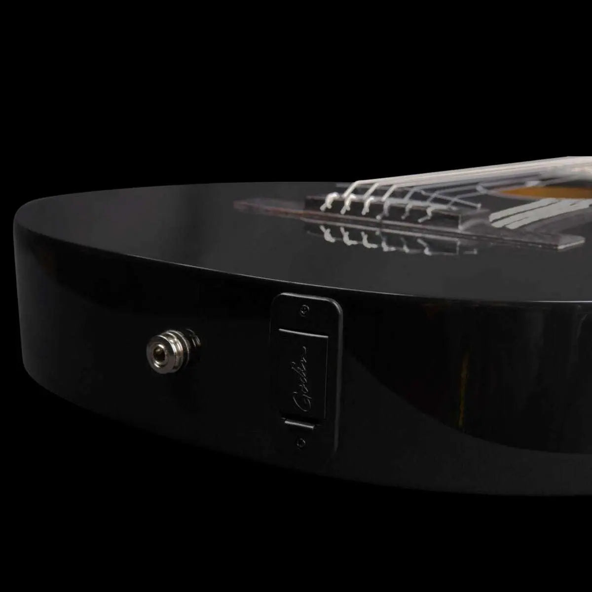 Godin Arena Pro Cutaway Bourbon Burst Nylon String Electro Guitar ~ Onyx Black with EQ - Richards Guitars Of Stratford Upon Avon