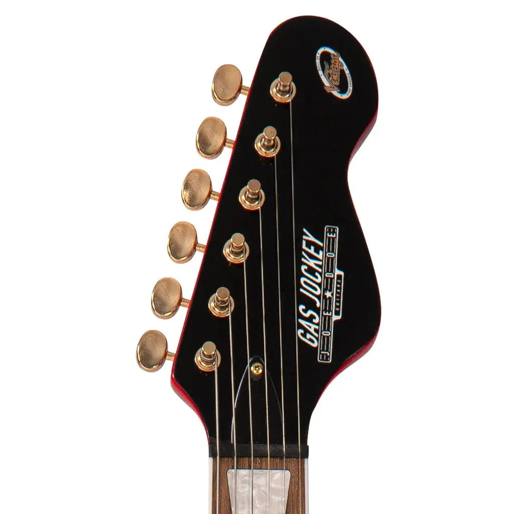 Joe Doe 'Gas Jockey' Electric Guitar by Vintage ~ Gas Pump Red with Case - Richards Guitars Of Stratford Upon Avon
