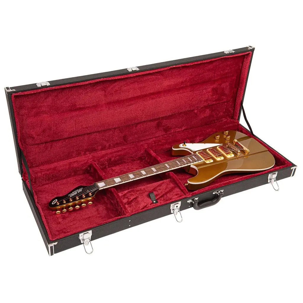 Joe Doe 'Gas Jockey' Electric Guitar by Vintage ~ Sparkling Gold Sand with Case - Richards Guitars Of Stratford Upon Avon