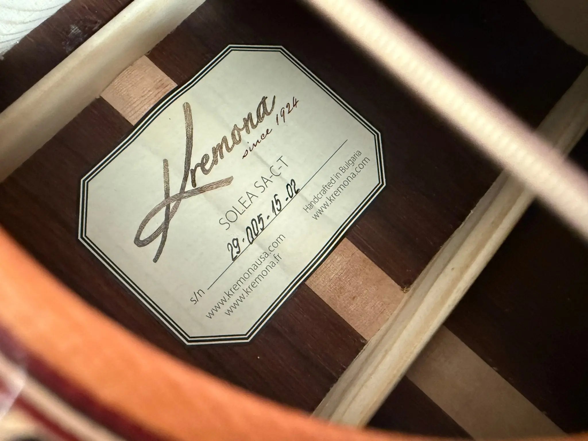 Kremona SOLEA SA C, Solid Red Cedar, Solid Cocobolo - Richards Guitars Of Stratford Upon Avon