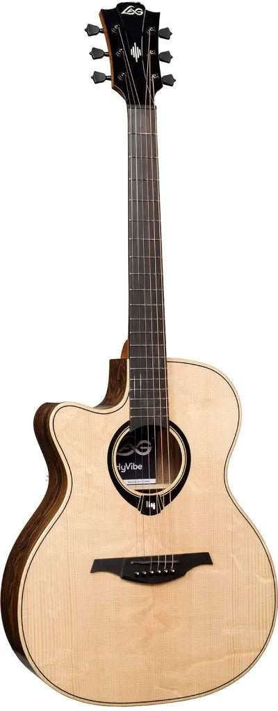 LAG HyVibe 30 H2 - Auditorium Cutaway Electro Acoustic Guitar Left Handed - Richards Guitars Of Stratford Upon Avon