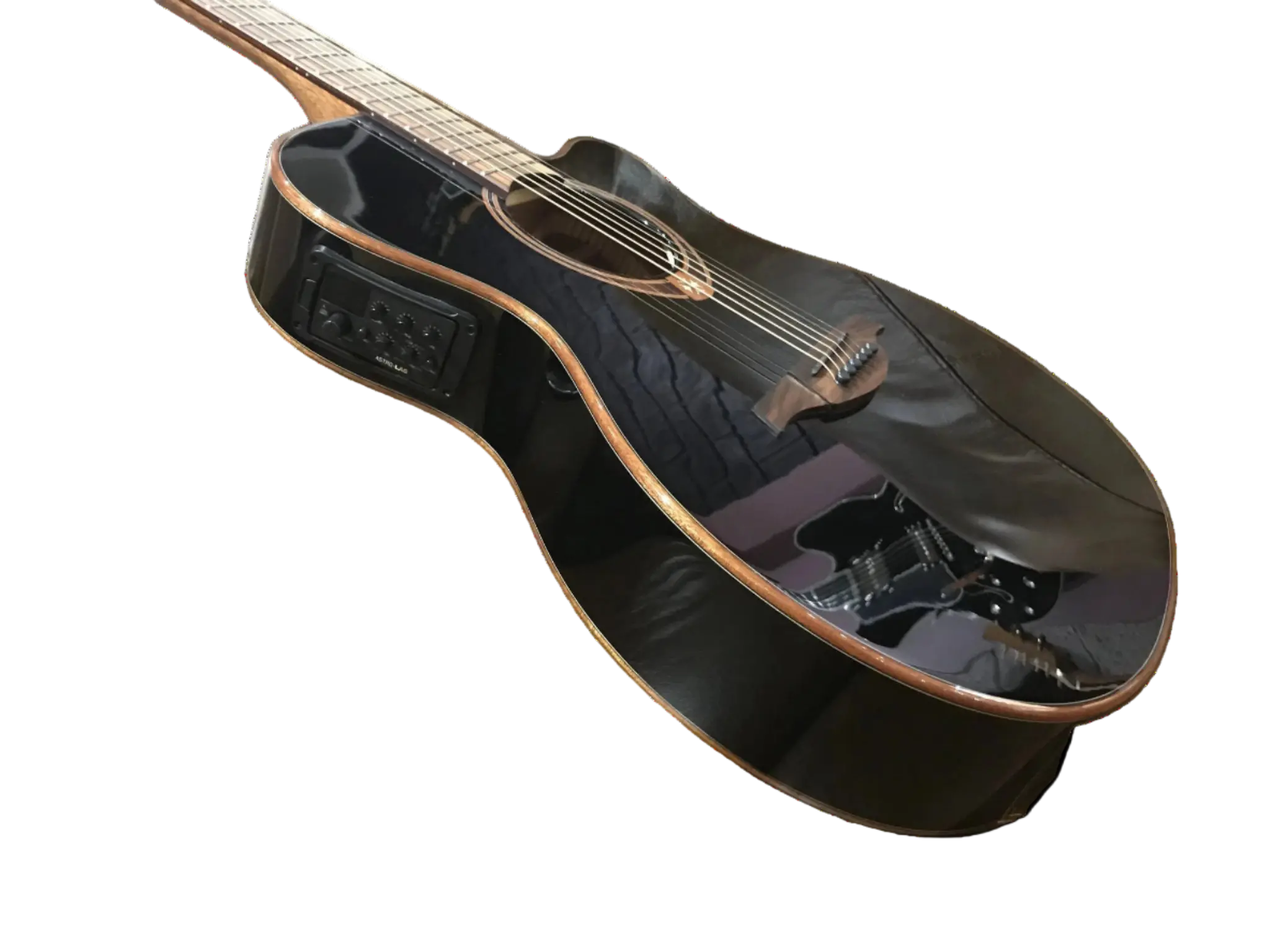 LAG TRAMONTANE 118 T118ASCE - BLK AUDITORIUM SLIM CUTAWAY ELECTRO BLACK - Richards Guitars Of Stratford Upon Avon